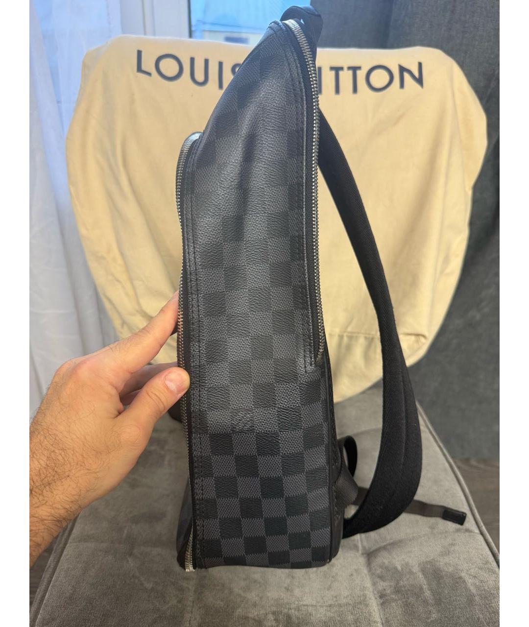 LOUIS VUITTON Антрацитовый рюкзак, фото 4