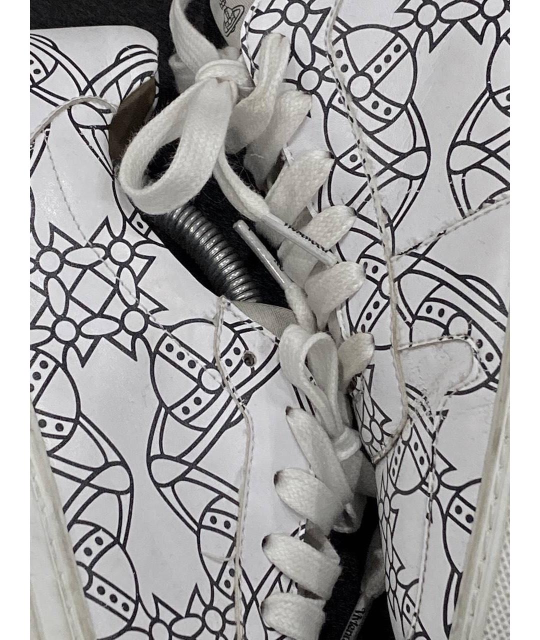 VIVIENNE WESTWOOD Белые кожаные кеды, фото 5