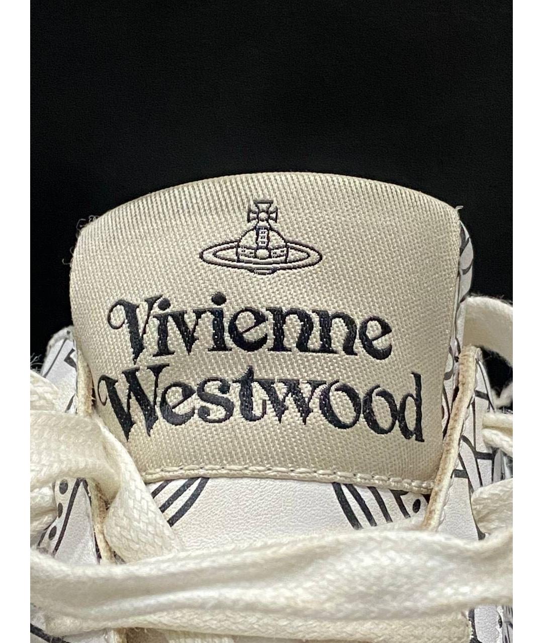 VIVIENNE WESTWOOD Белые кожаные кеды, фото 4