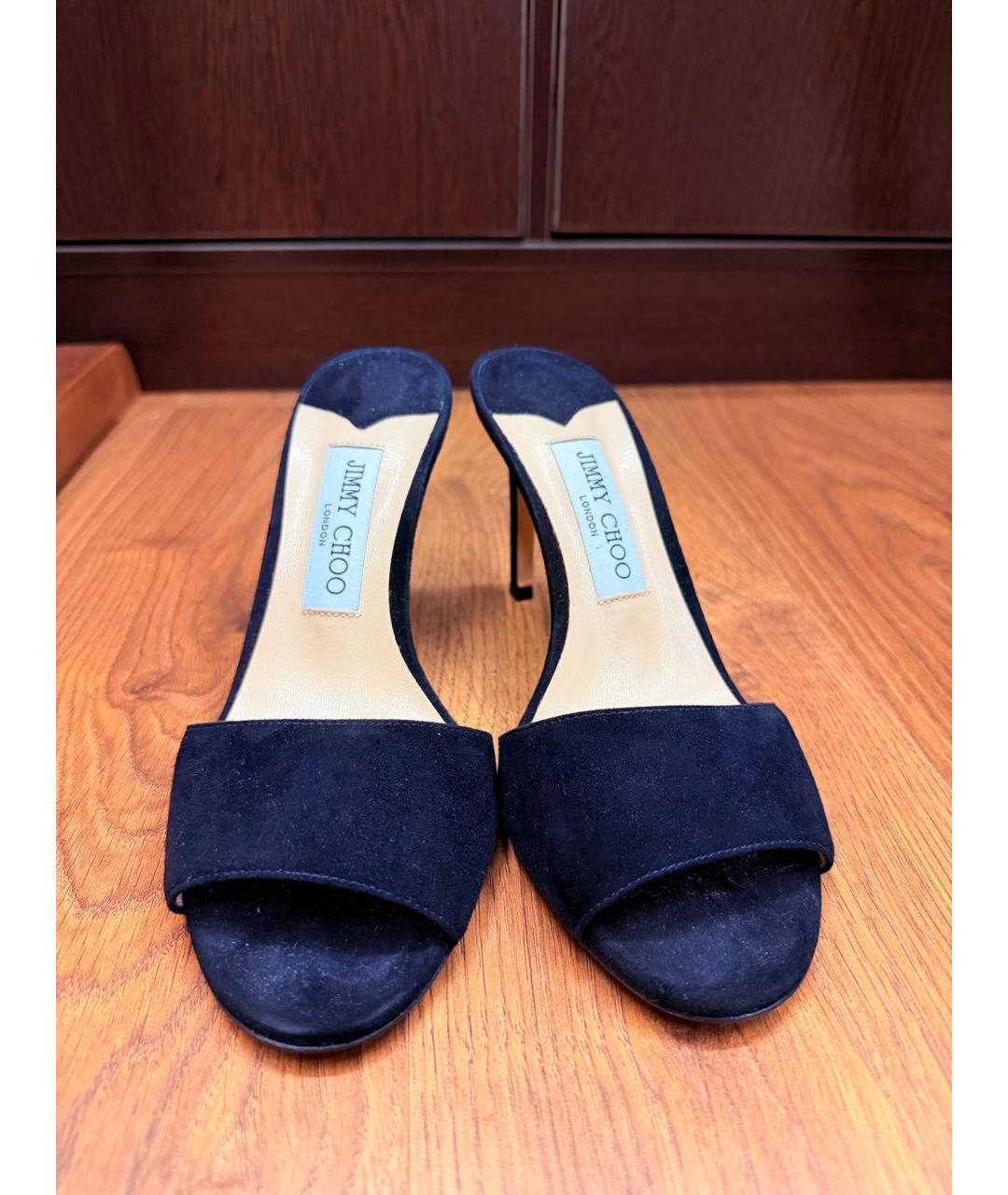 JIMMY CHOO Черные замшевые босоножки, фото 2