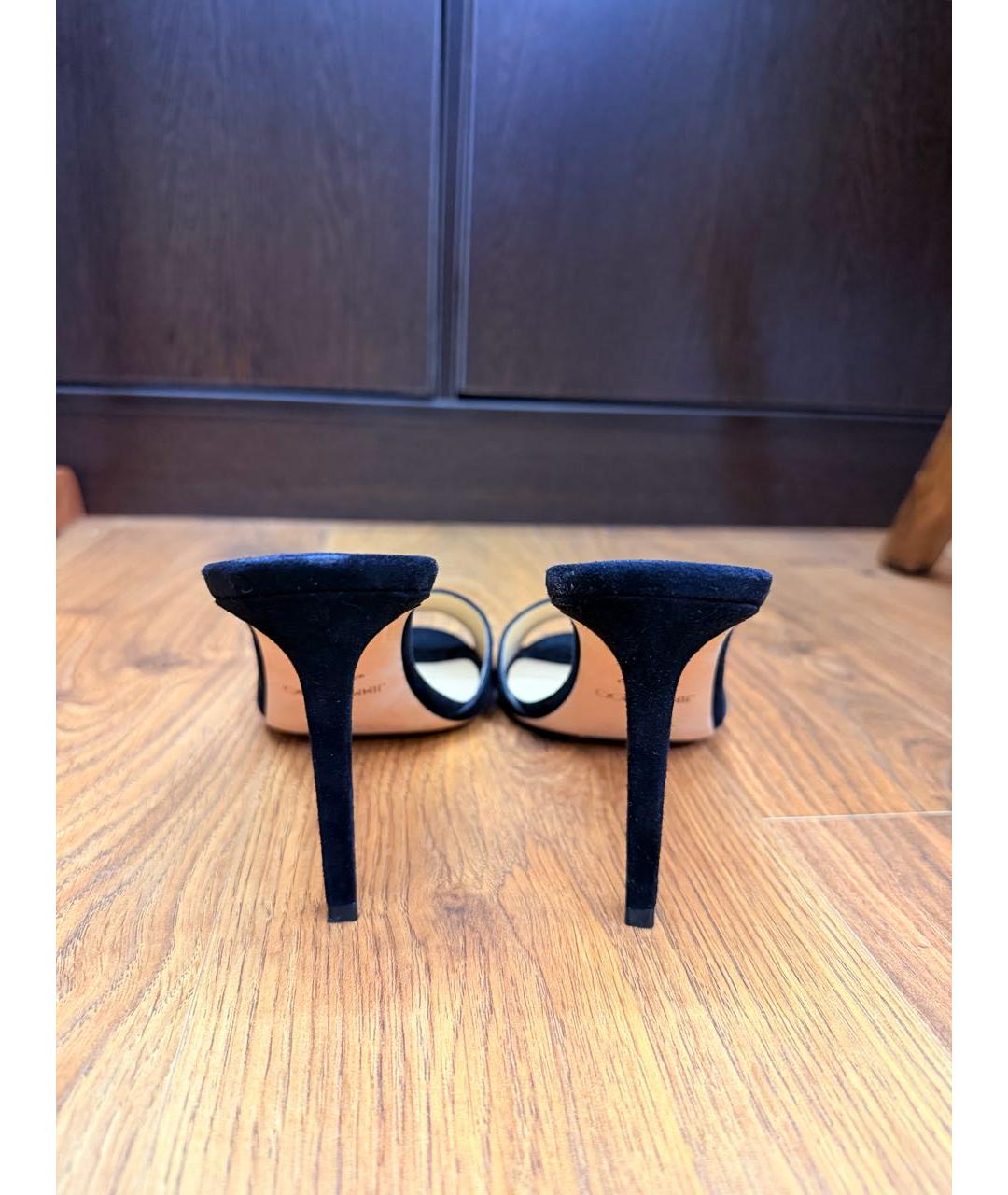 JIMMY CHOO Черные замшевые босоножки, фото 4