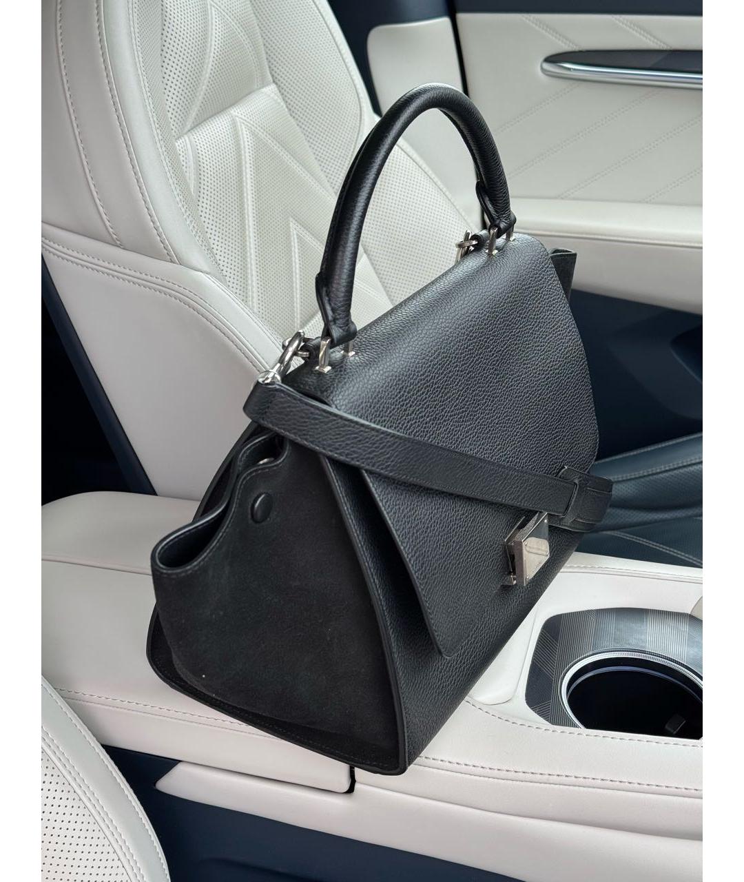 CELINE Коричневая сумка с короткими ручками из лакированной кожи, фото 2