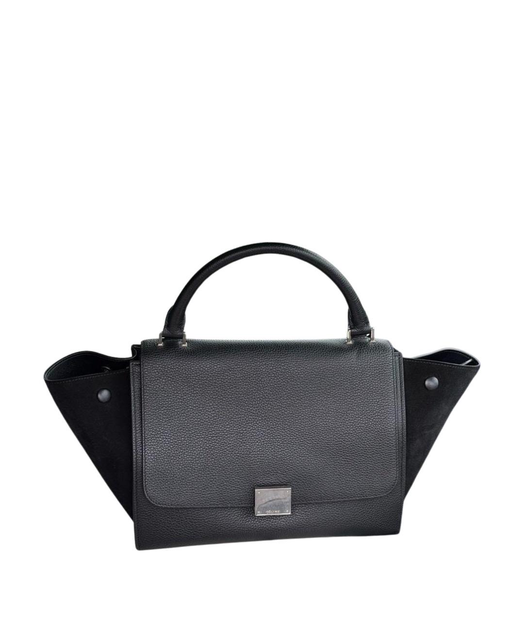 CELINE Коричневая сумка с короткими ручками из лакированной кожи, фото 1