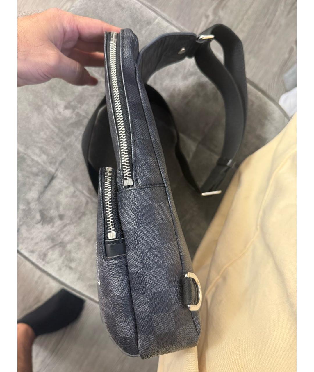 LOUIS VUITTON Антрацитовая сумка на плечо, фото 5