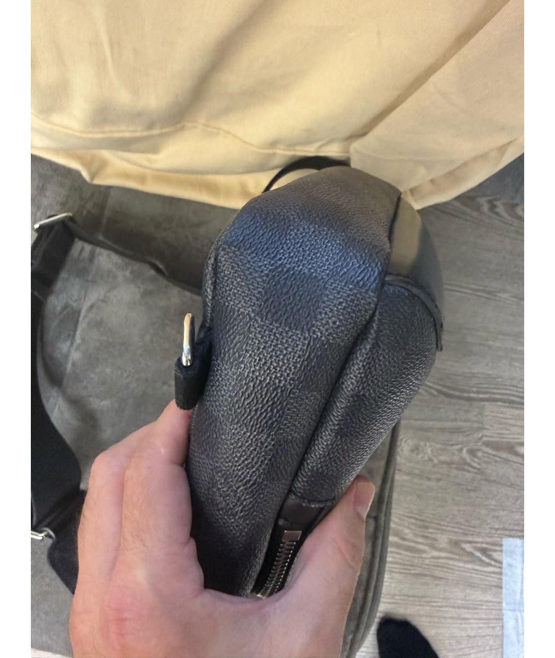 LOUIS VUITTON Антрацитовая сумка на плечо, фото 7