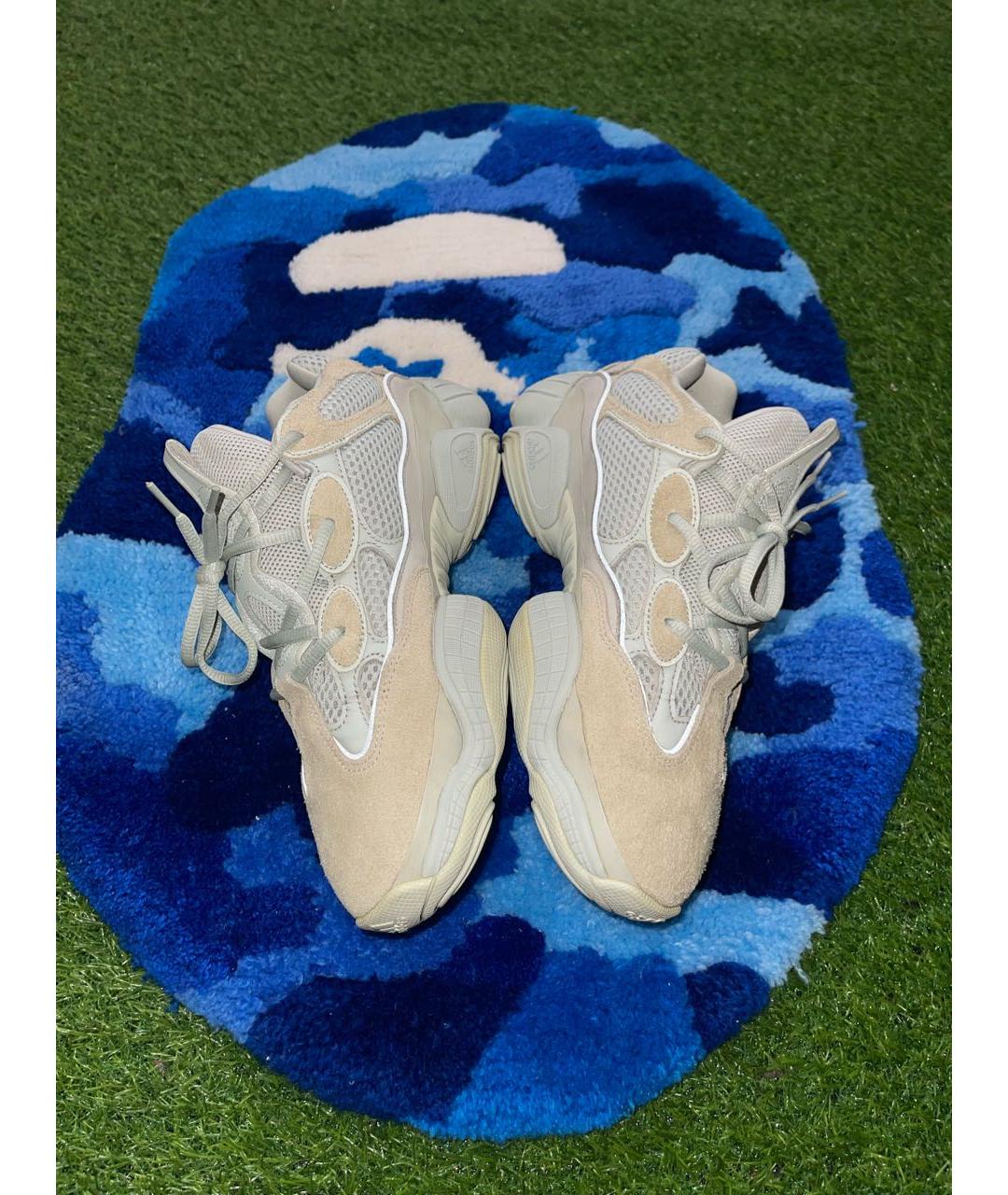 ADIDAS YEEZY Серые замшевые низкие кроссовки / кеды, фото 4