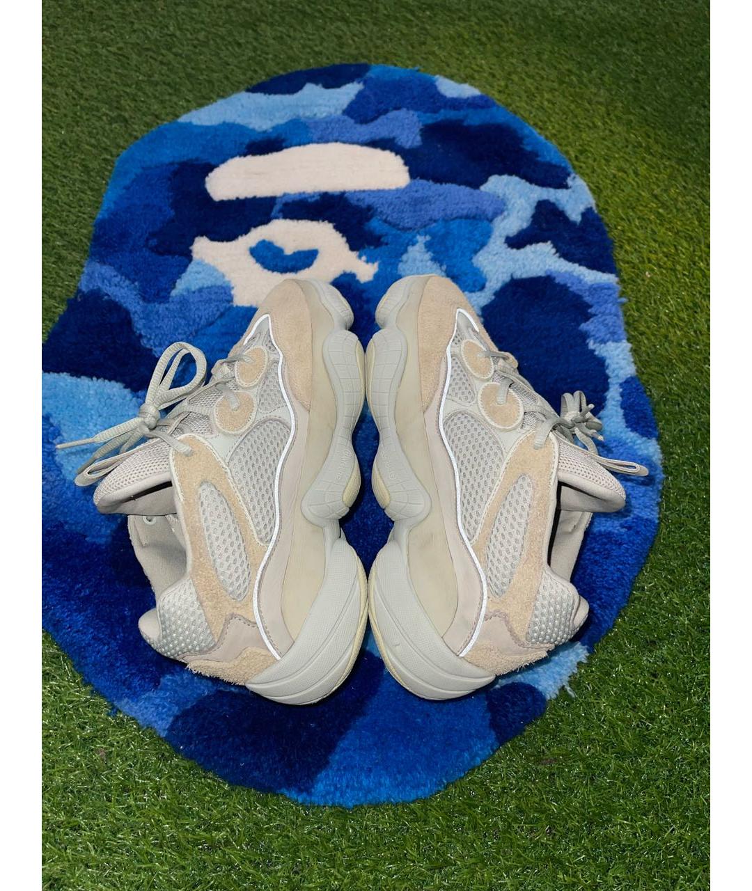 ADIDAS YEEZY Серые замшевые низкие кроссовки / кеды, фото 5