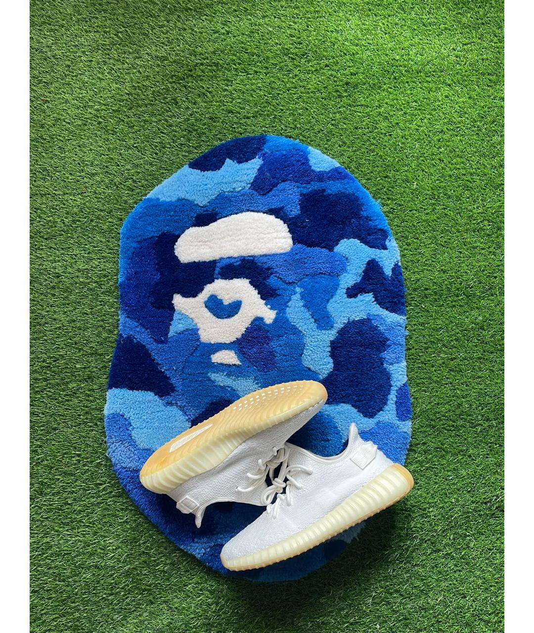 ADIDAS YEEZY Белые текстильные низкие кроссовки / кеды, фото 2