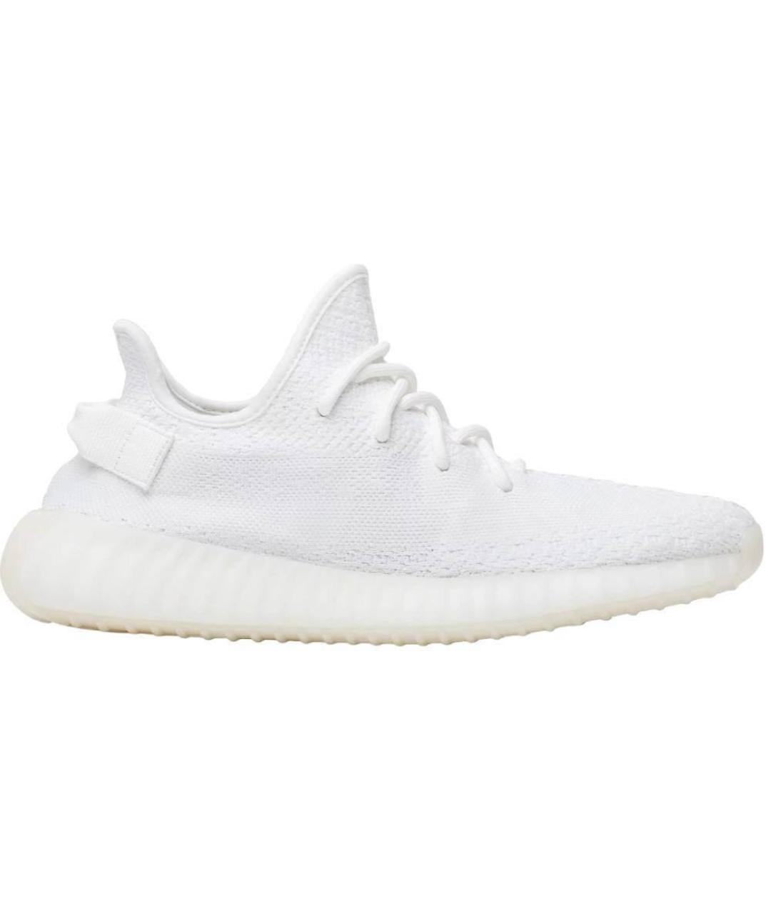 ADIDAS YEEZY Белые текстильные низкие кроссовки / кеды, фото 1