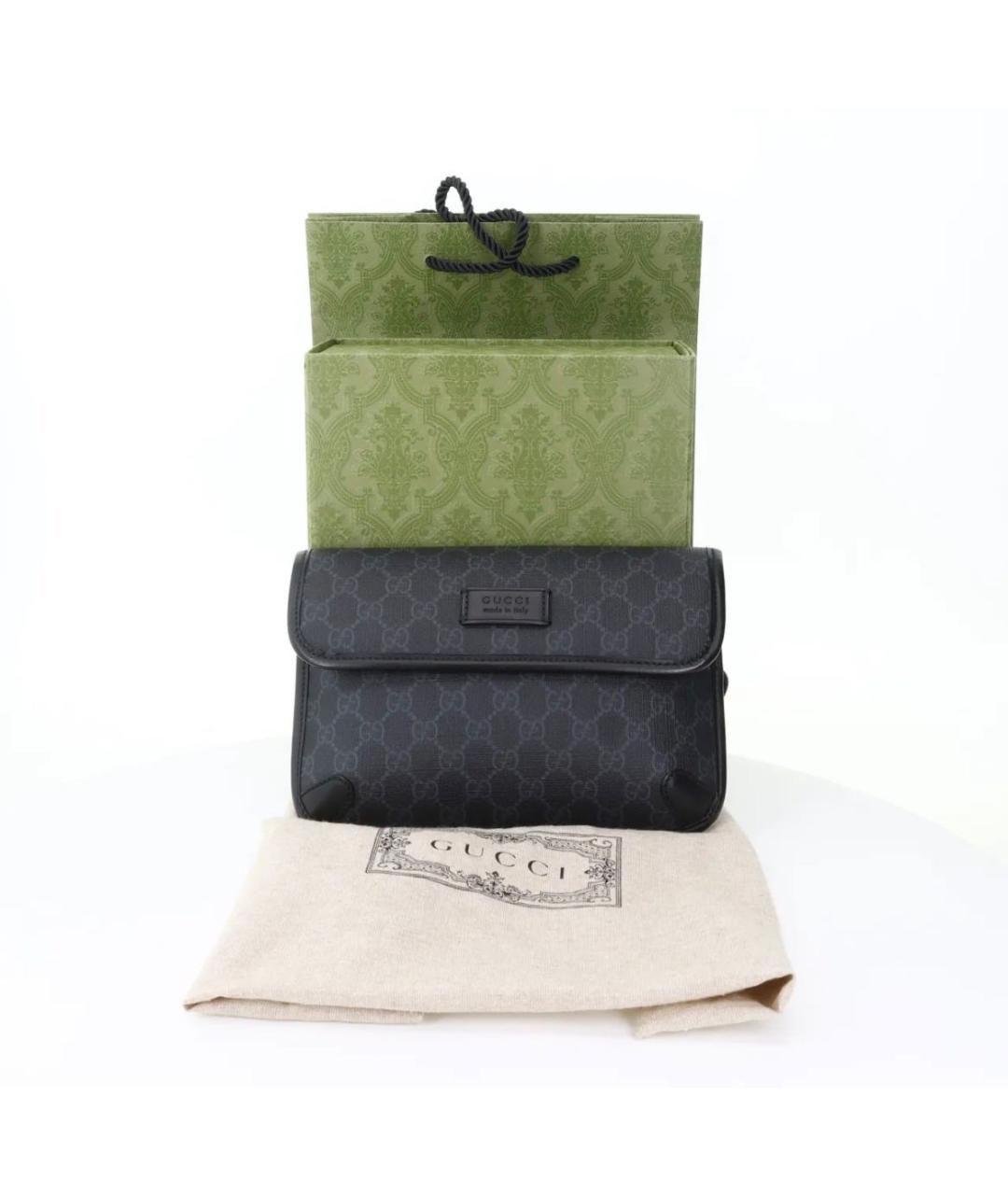 GUCCI Черная кожаная сумка на плечо, фото 6