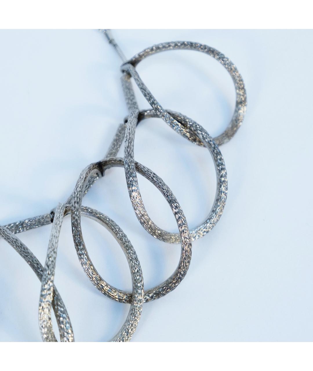 CHRISTIAN DIOR Серебряное металлическое колье, фото 5