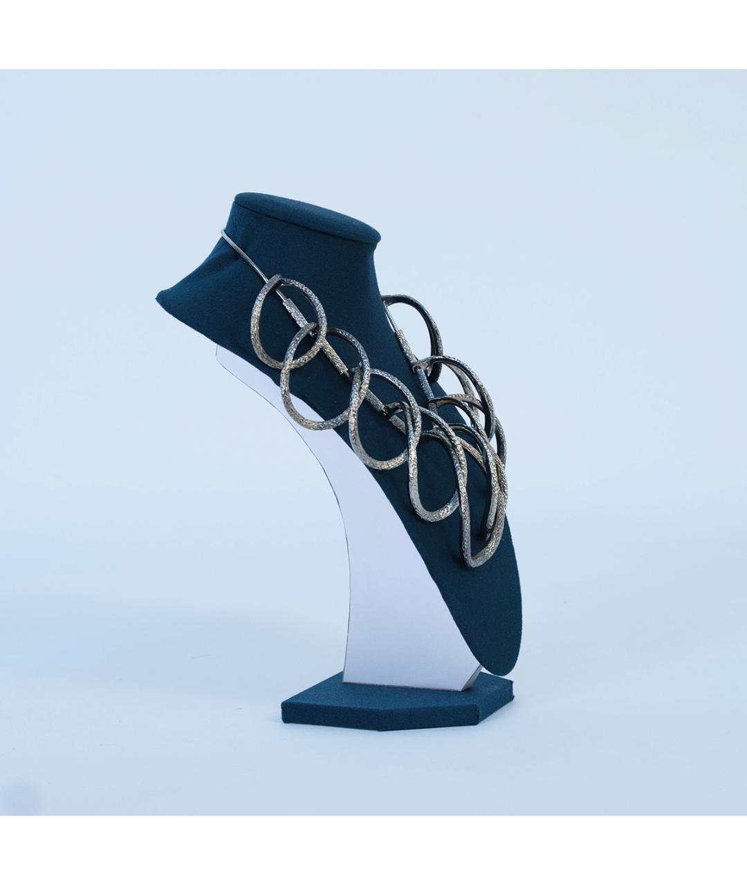 CHRISTIAN DIOR Серебряное металлическое колье, фото 3