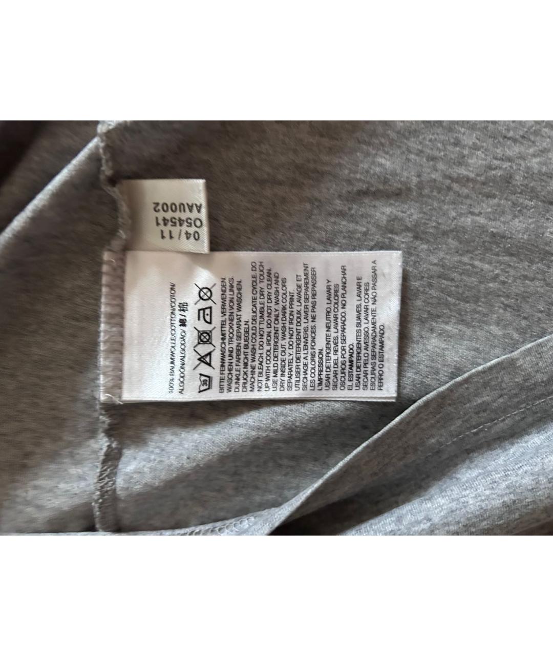 Y-3 Серая хлопковая футболка, фото 5