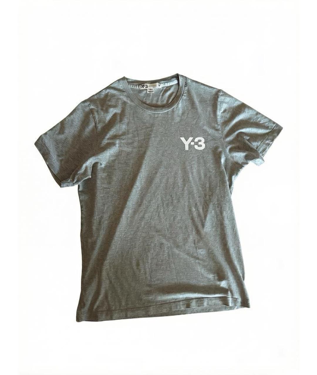 Y-3 Серая хлопковая футболка, фото 1