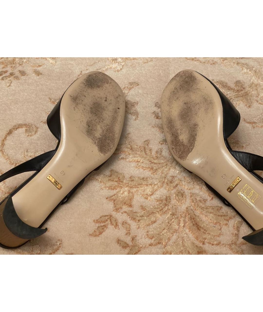 GUCCI Черные кожаные туфли, фото 6