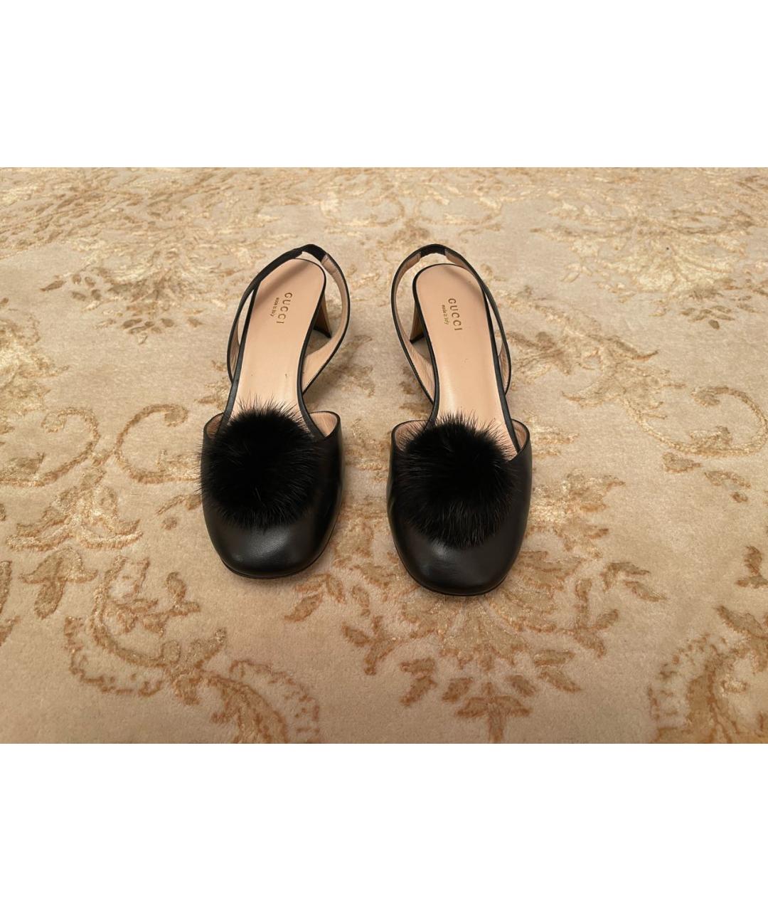 GUCCI Черные кожаные туфли, фото 8
