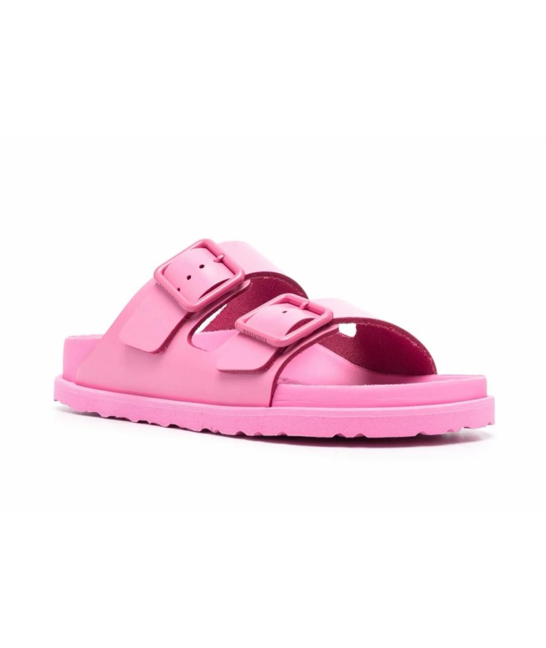 BIRKENSTOCK Розовые кожаные сандалии, фото 3