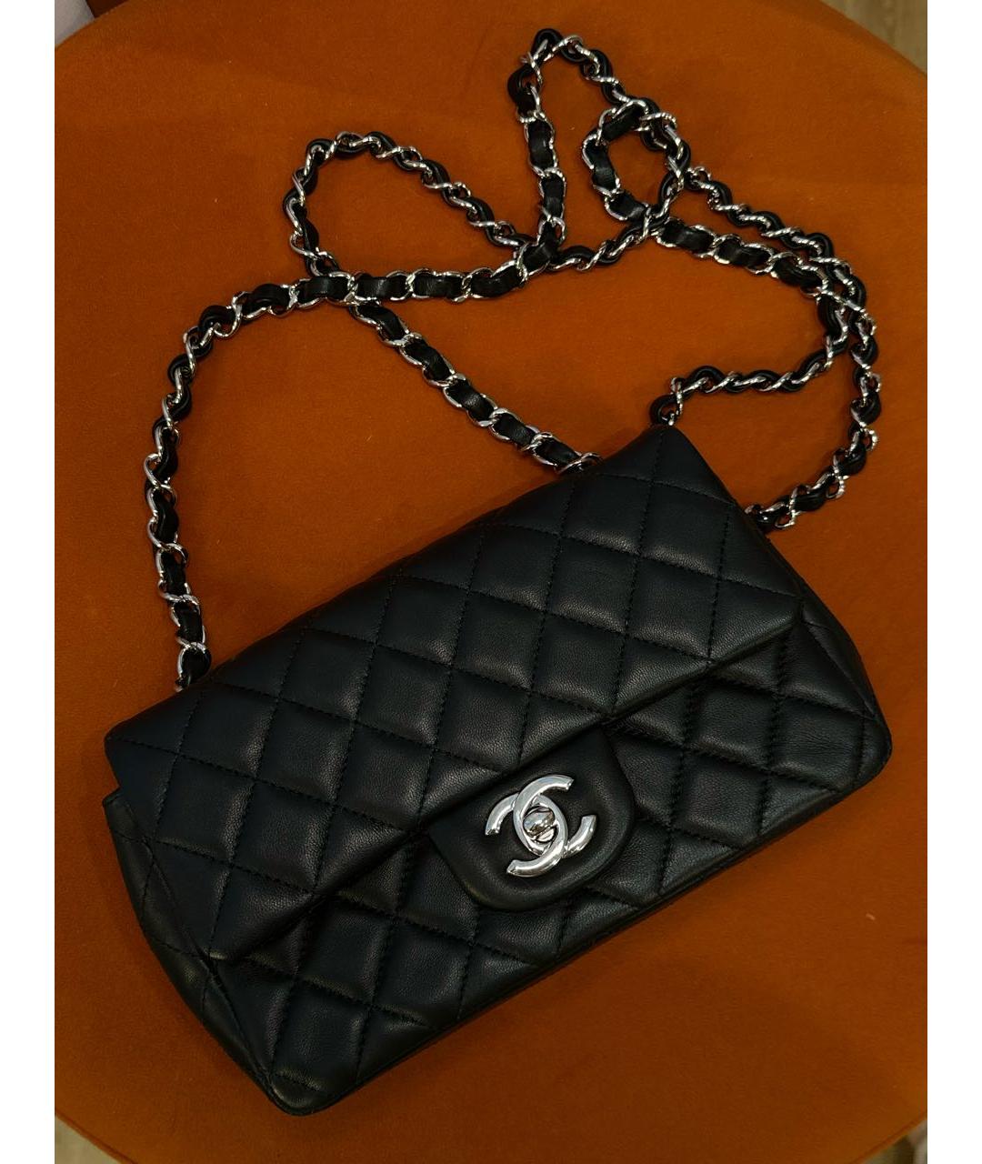 CHANEL Черная кожаная сумка через плечо, фото 2