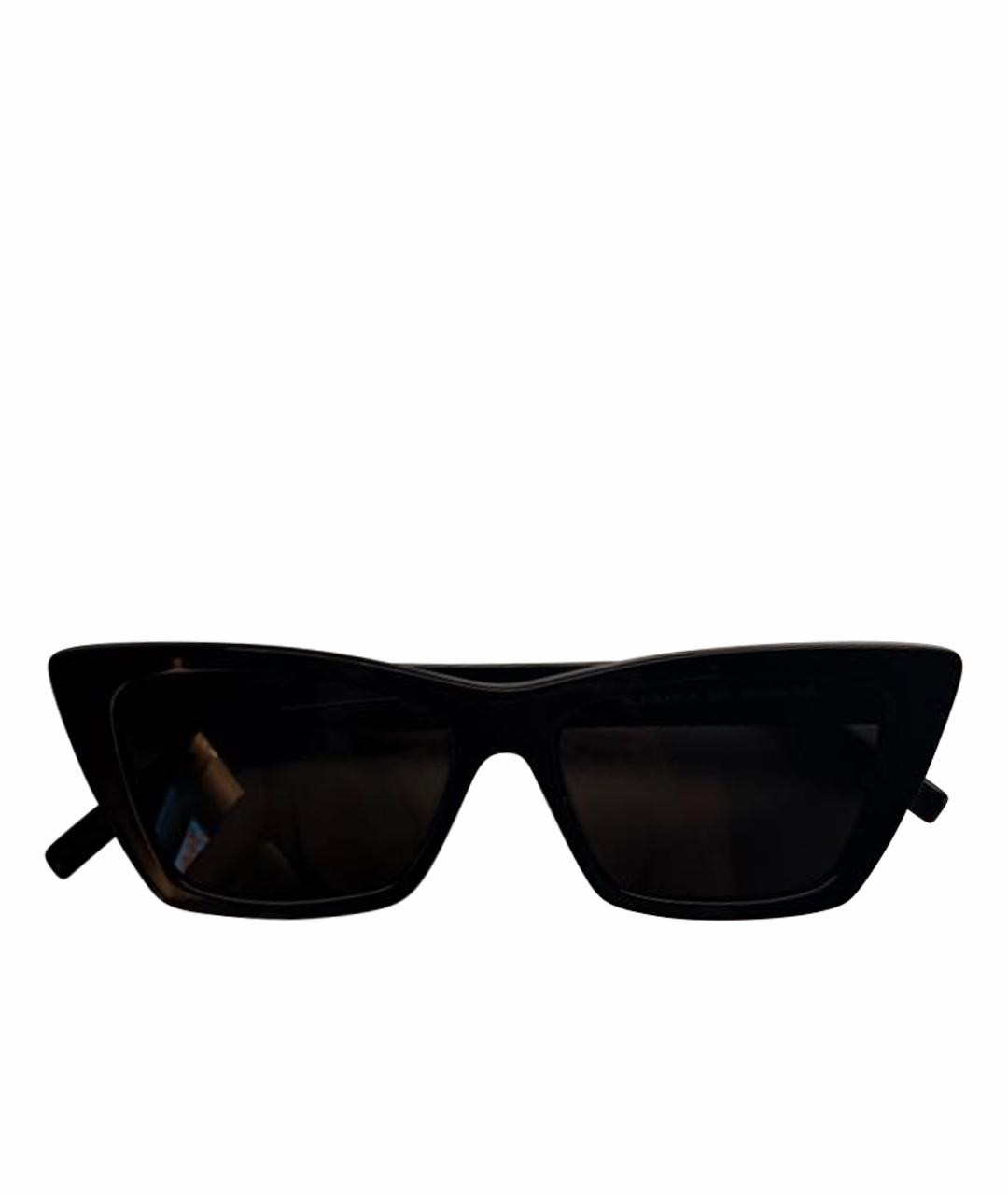 SAINT LAURENT Черные пластиковые солнцезащитные очки, фото 1