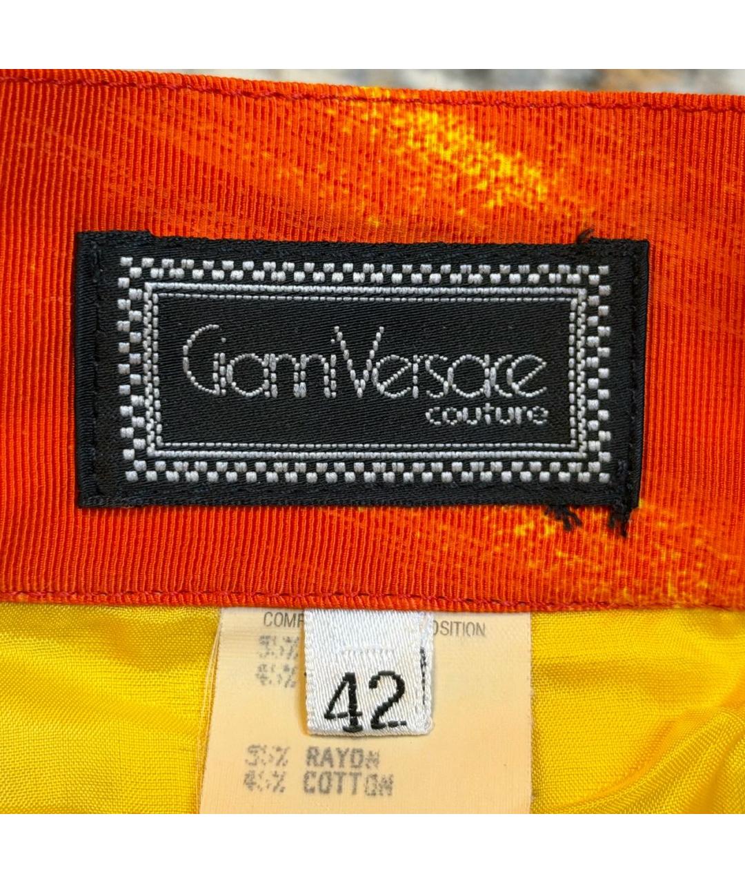 VERSACE Мульти хлопковая юбка мини, фото 4