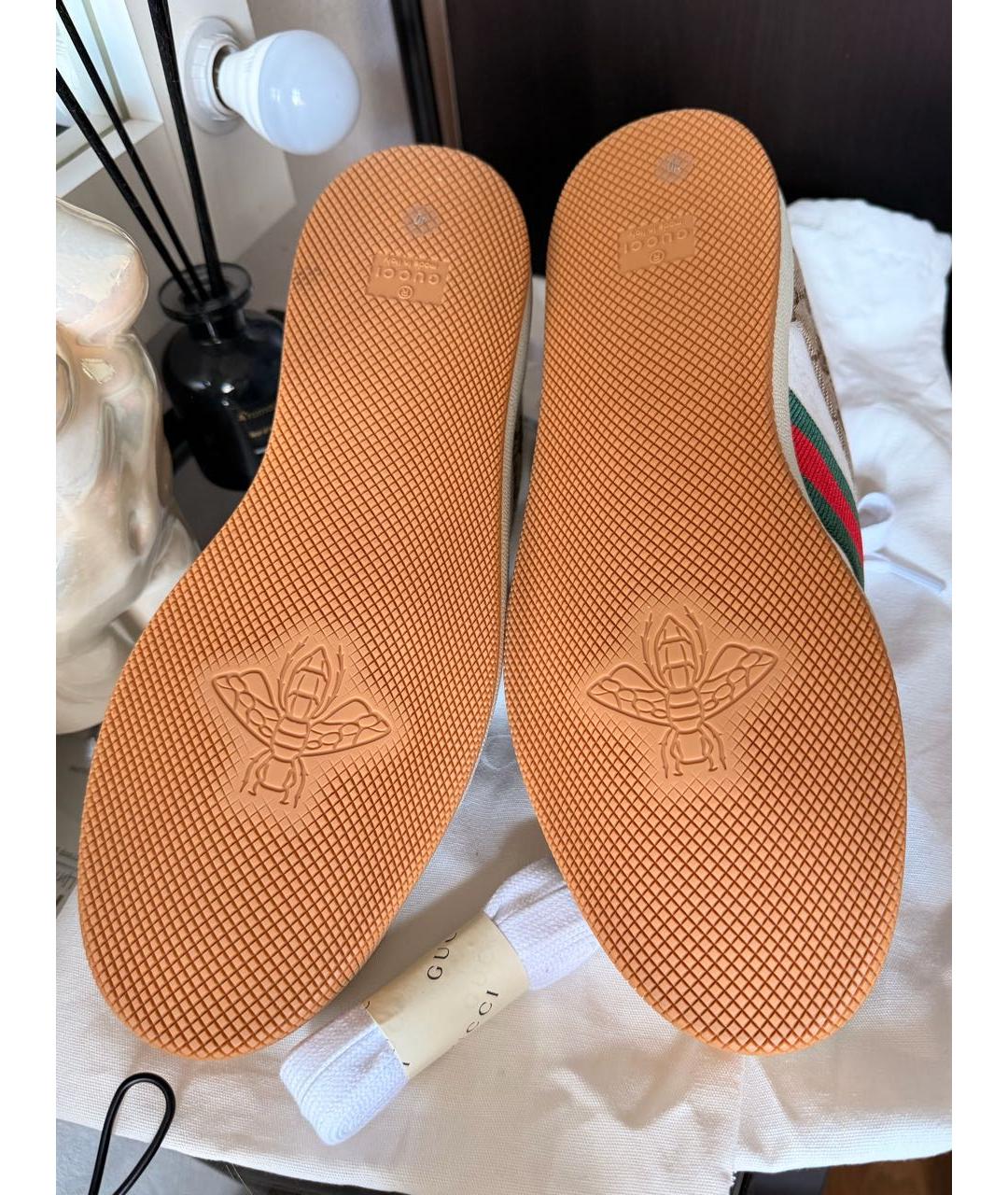 GUCCI Бежевые кеды, фото 6