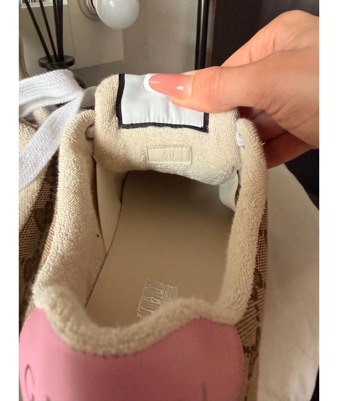 GUCCI Бежевые кеды, фото 7