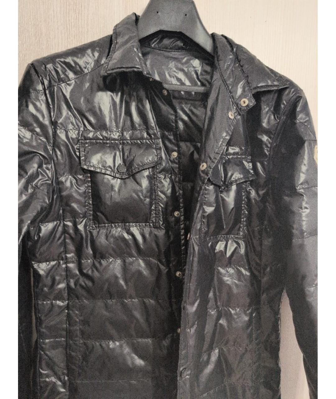 MONCLER Темно-синяя полиамидовая куртка, фото 3