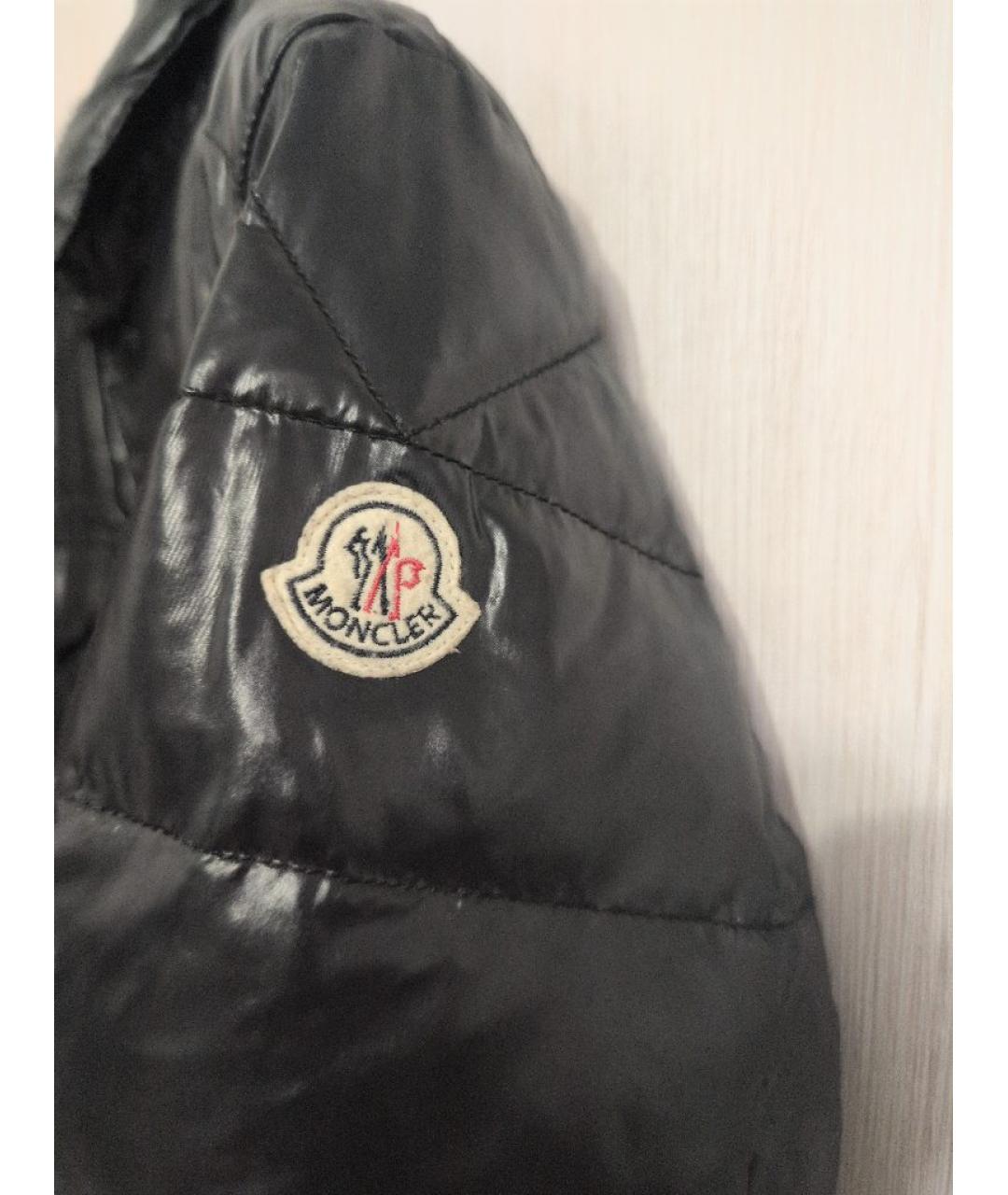 MONCLER Темно-синяя полиамидовая куртка, фото 5