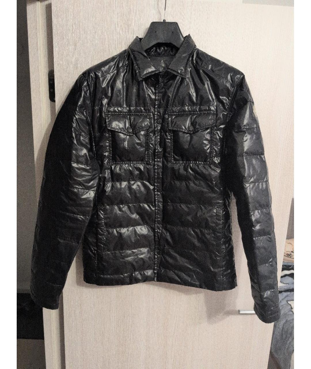 MONCLER Темно-синяя полиамидовая куртка, фото 10