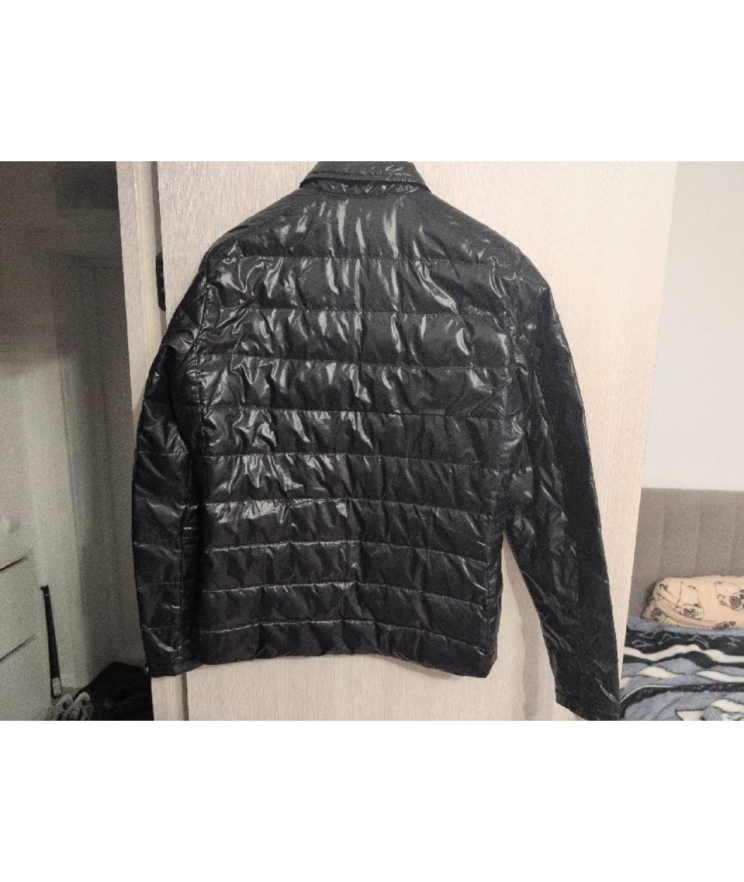 MONCLER Темно-синяя полиамидовая куртка, фото 2