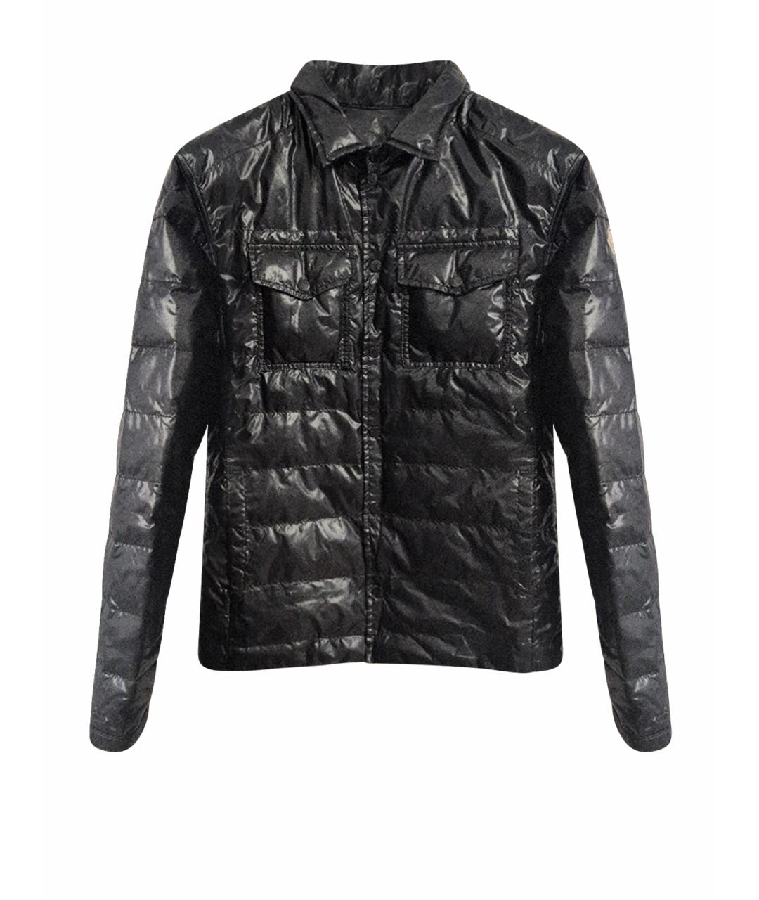 MONCLER Темно-синяя полиамидовая куртка, фото 1