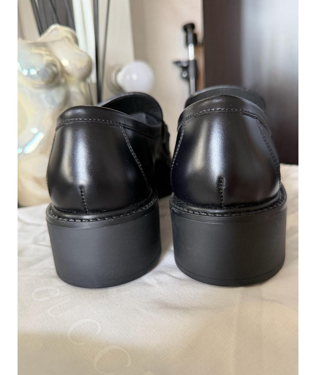 GUCCI Черные кожаные лоферы, фото 4