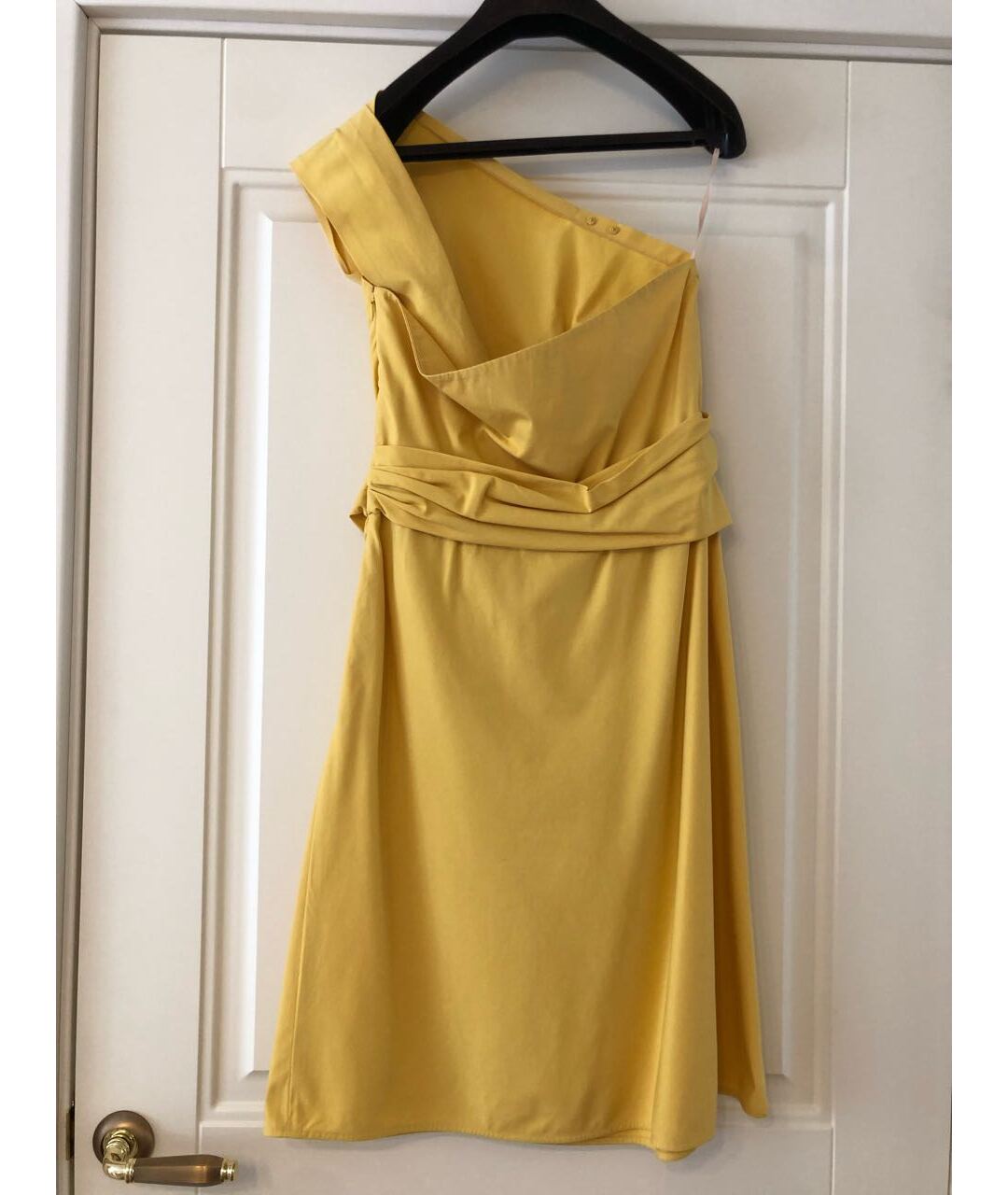 VALENTINO Желтое хлопковое повседневное платье, фото 4