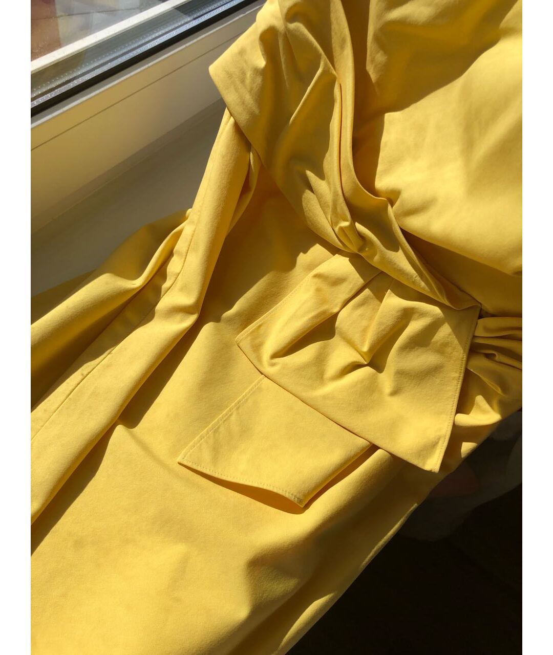 VALENTINO Желтое хлопковое повседневное платье, фото 6