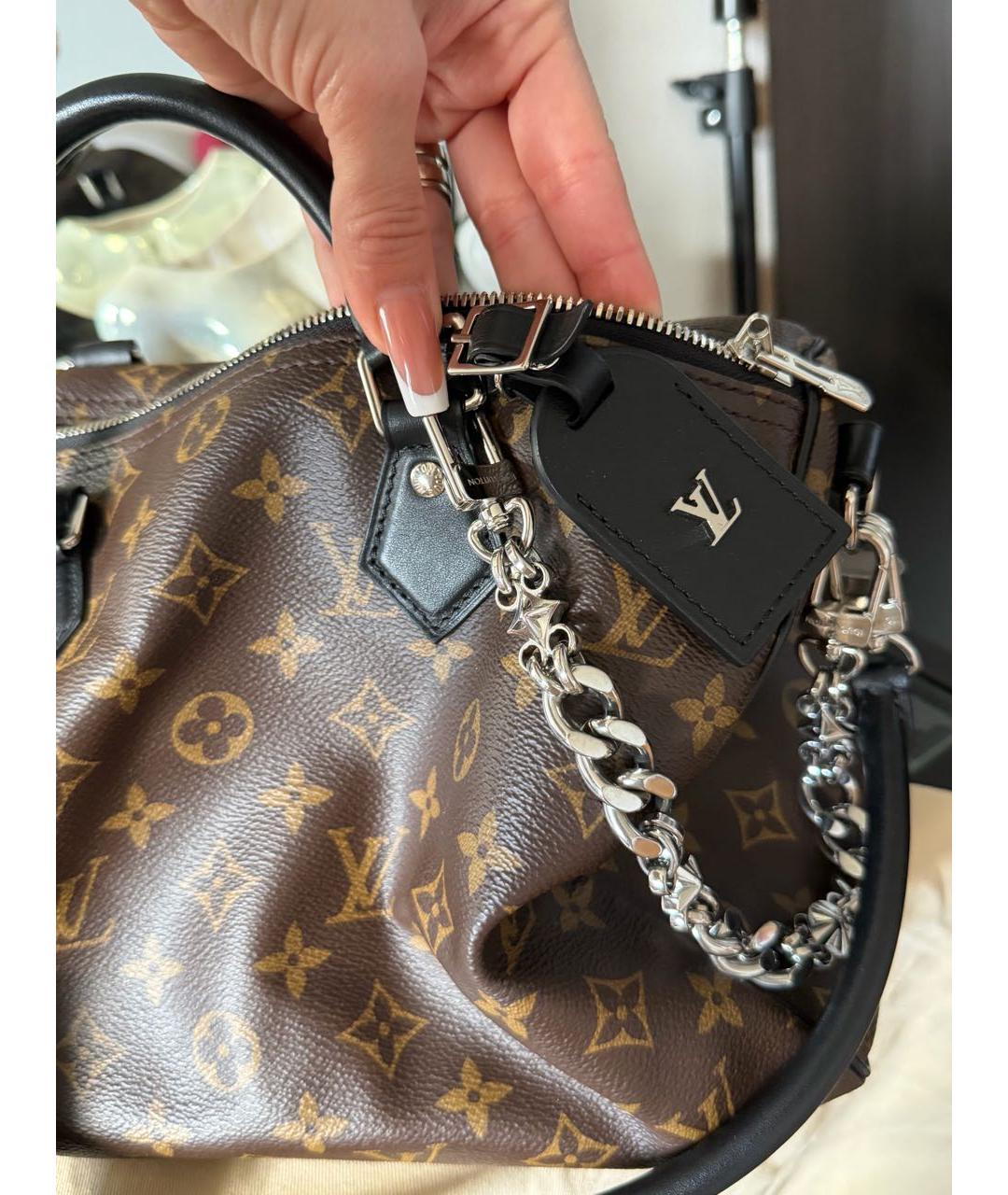 LOUIS VUITTON Коричневая сумка с короткими ручками, фото 5