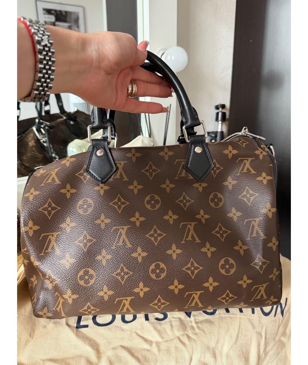 LOUIS VUITTON Коричневая сумка с короткими ручками, фото 3