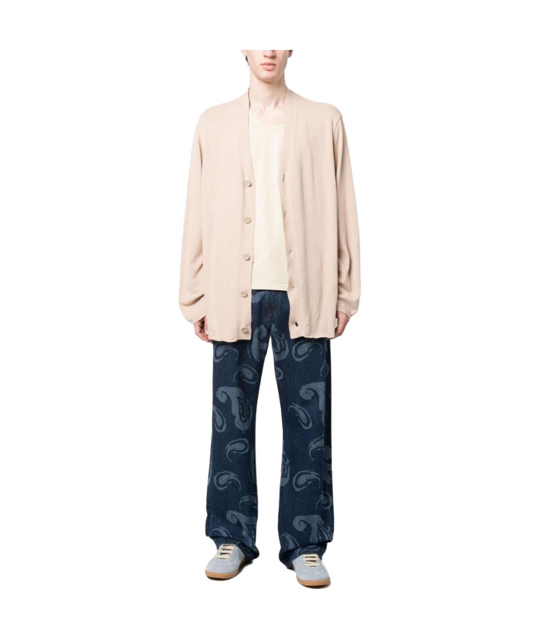 JACQUEMUS Синие хлопковые прямые джинсы, фото 4