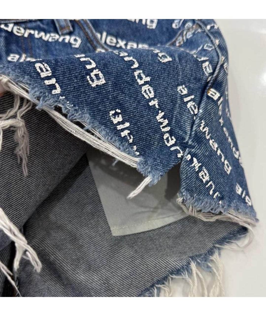 ALEXANDER WANG Синие хлопковые шорты, фото 6