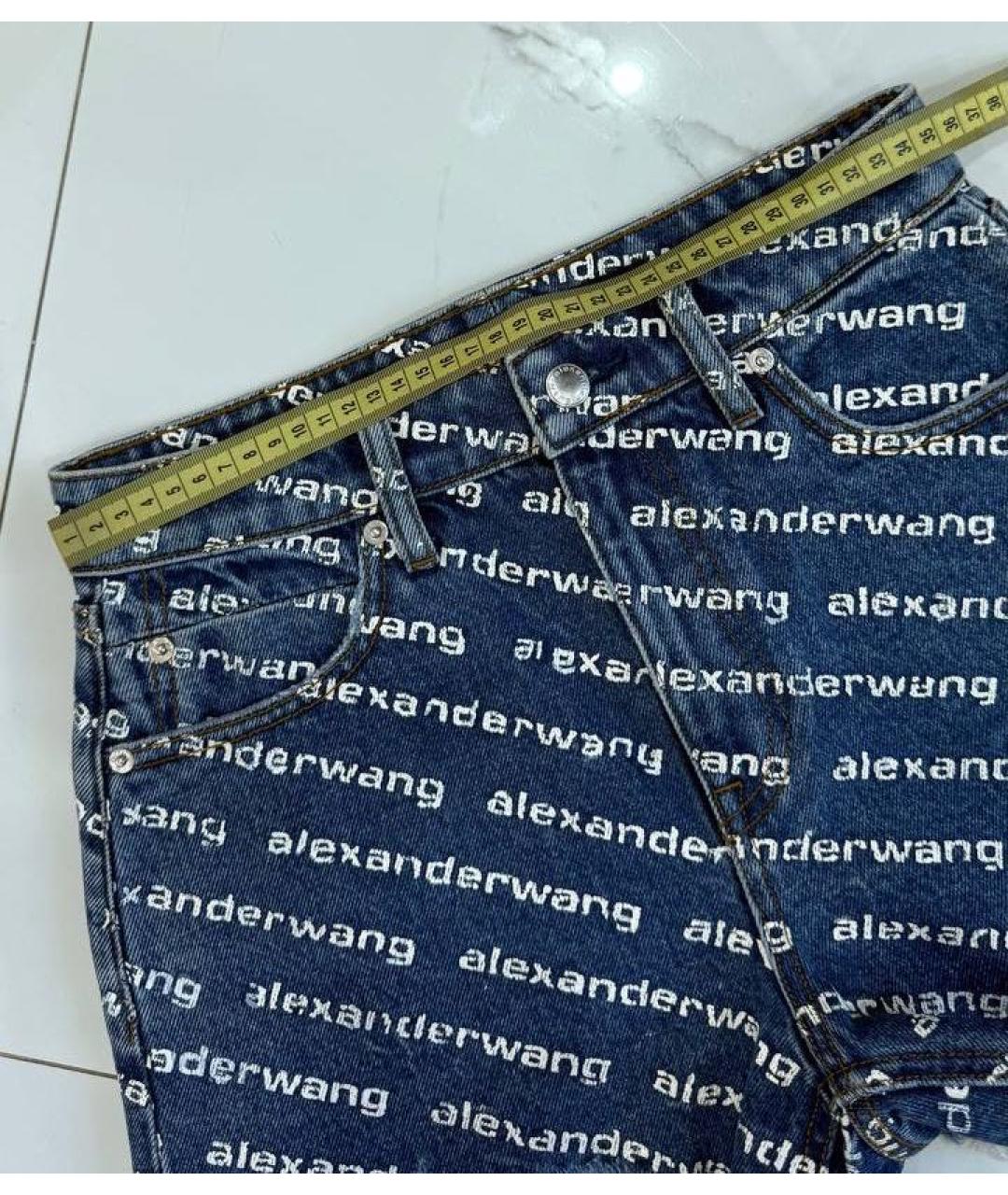 ALEXANDER WANG Синие хлопковые шорты, фото 4