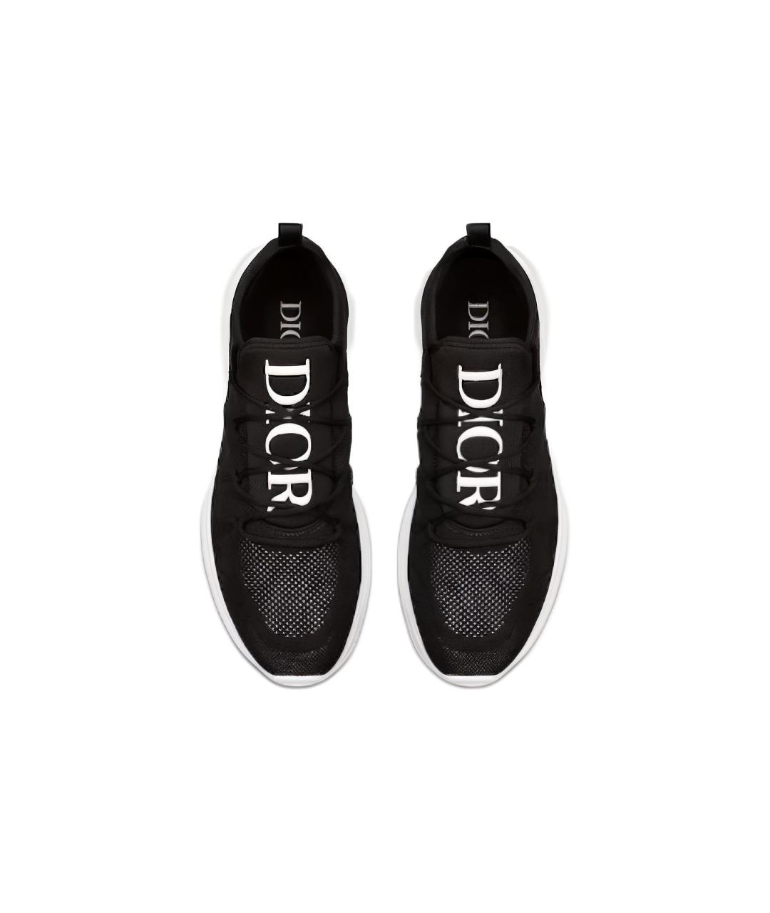 CHRISTIAN DIOR Черные текстильные низкие кроссовки / кеды, фото 5