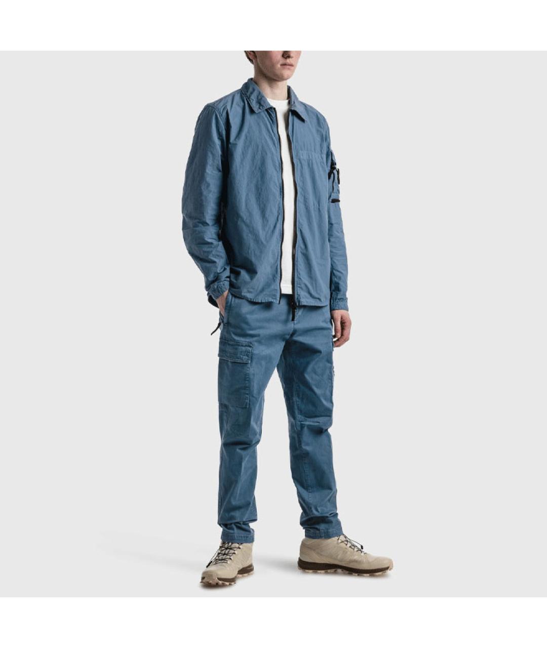 STONE ISLAND Синие брюки чинос, фото 3
