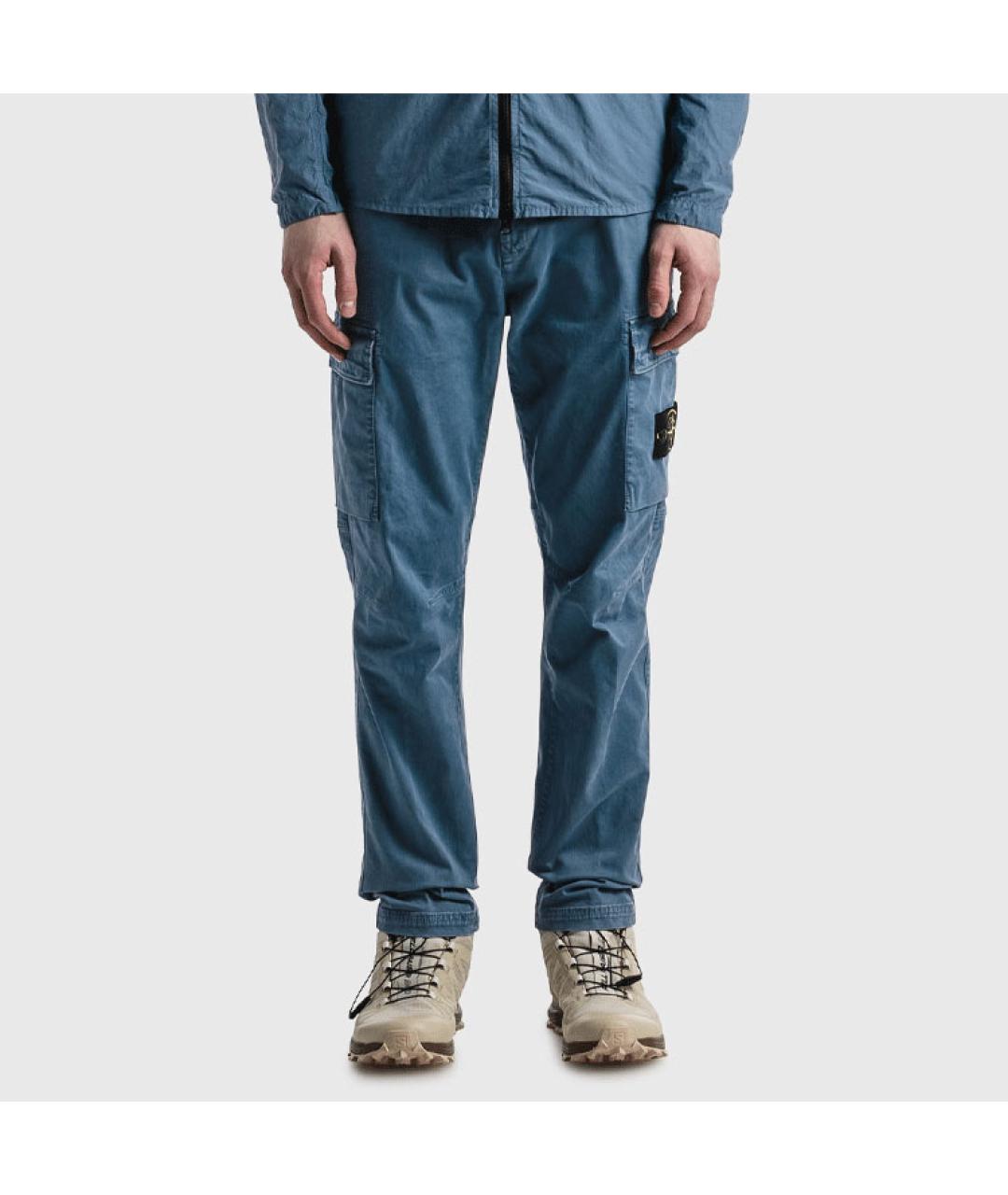 STONE ISLAND Синие брюки чинос, фото 4