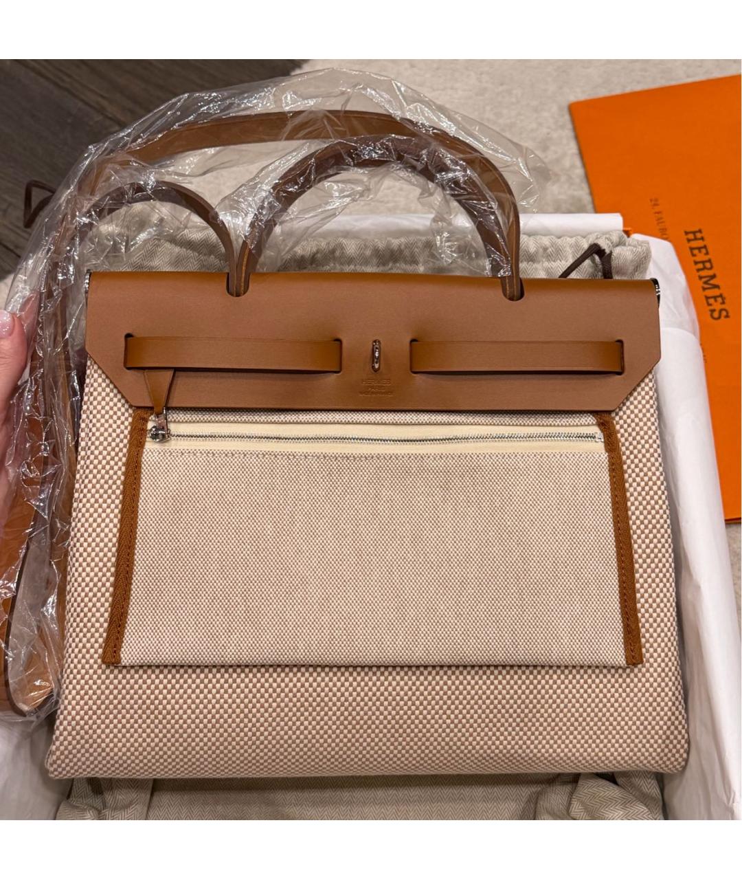 HERMES Коричневая кожаная сумка через плечо, фото 3