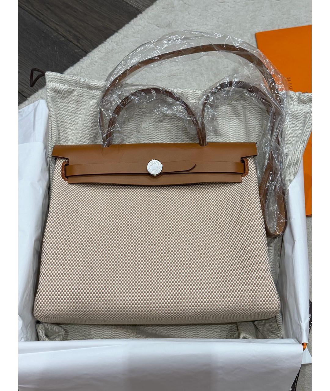 HERMES Коричневая кожаная сумка через плечо, фото 5