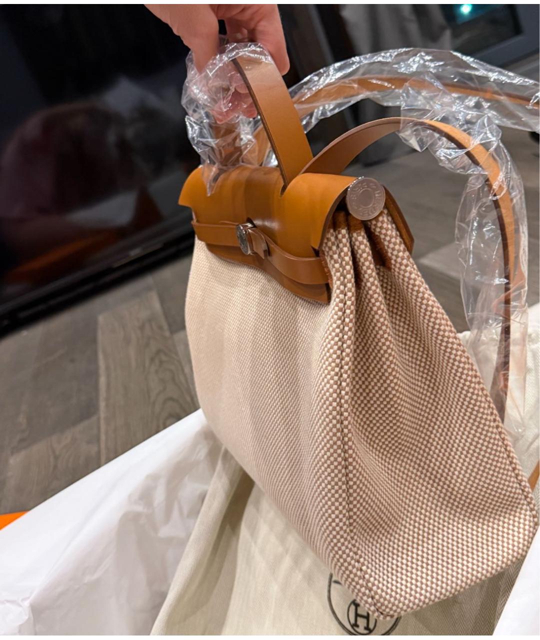 HERMES Коричневая кожаная сумка через плечо, фото 2