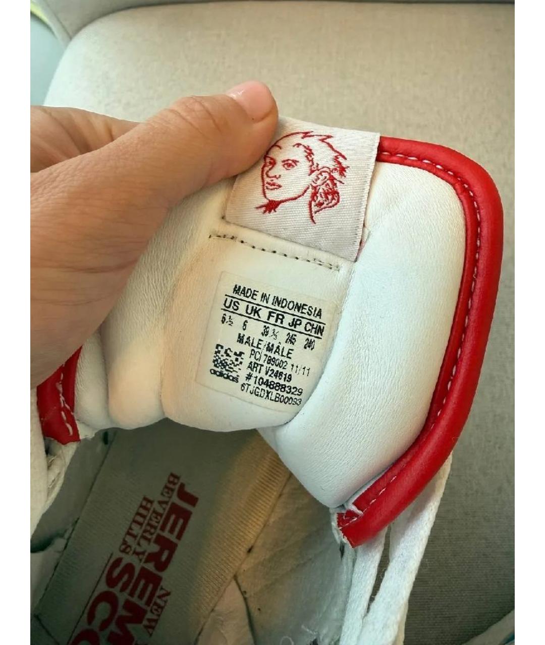 ADIDAS YEEZY Кожаные высокие кроссовки / кеды, фото 6