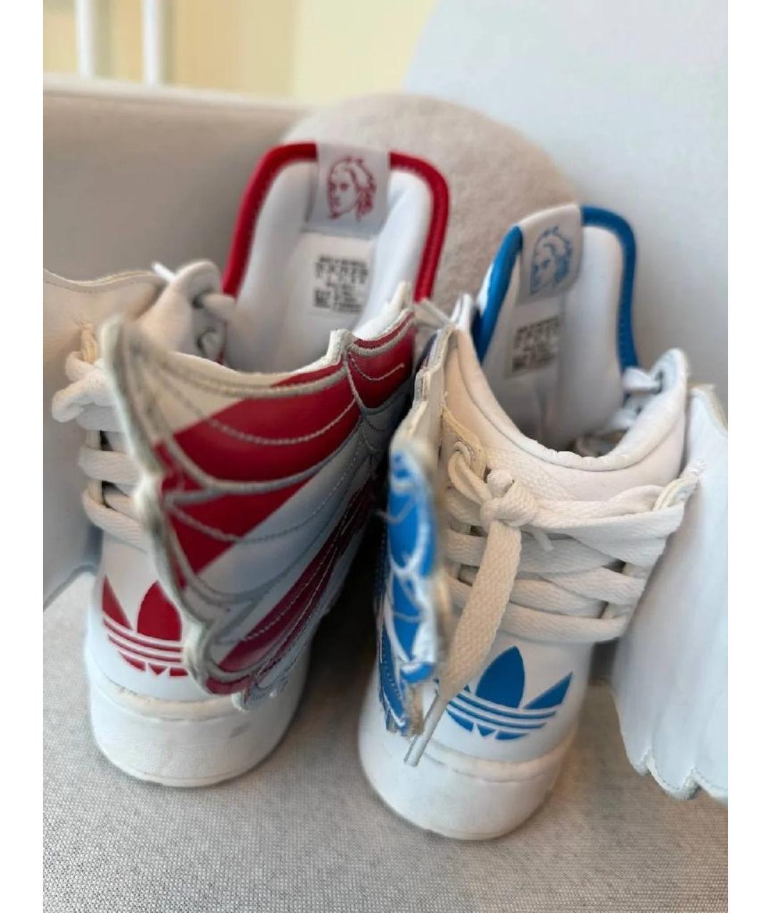 ADIDAS YEEZY Кожаные высокие кроссовки / кеды, фото 4
