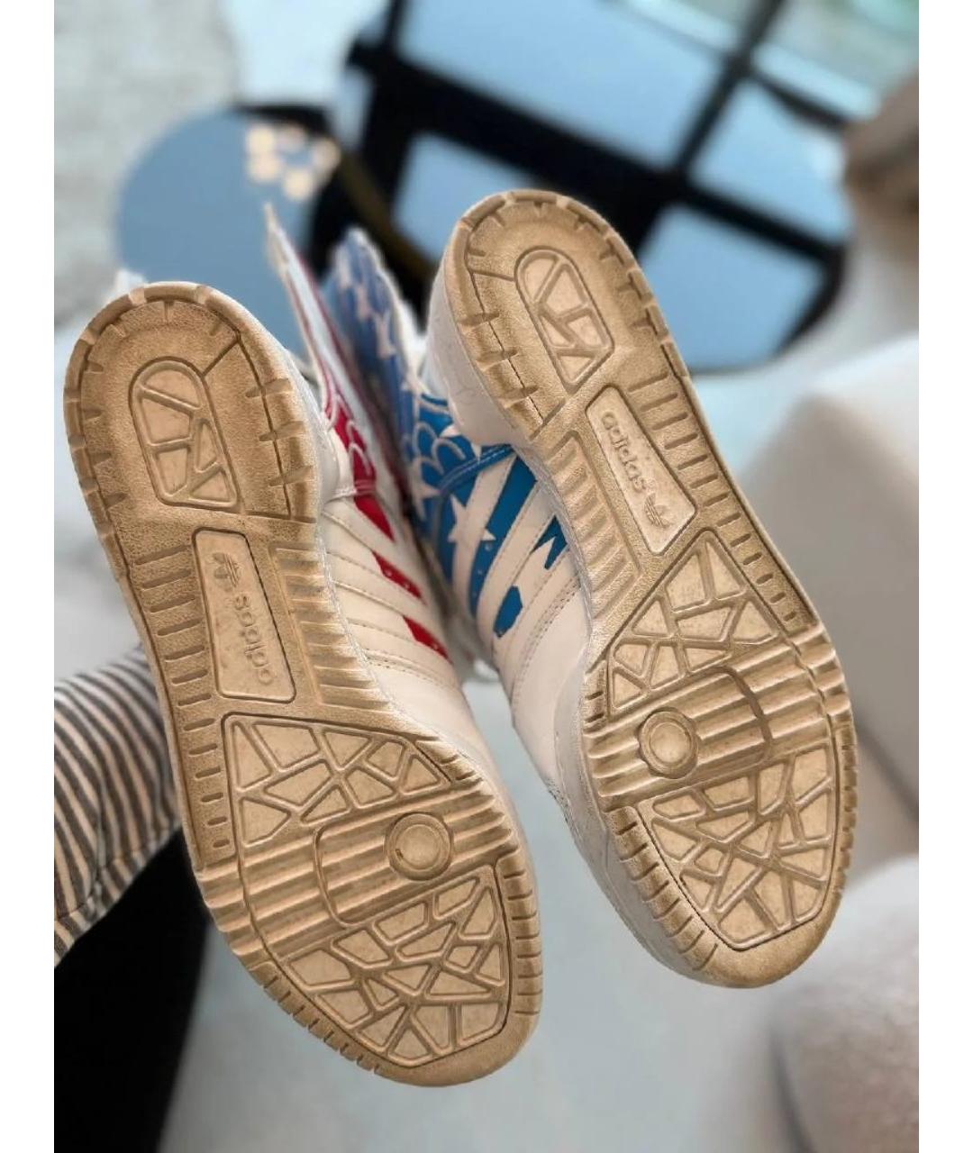 ADIDAS YEEZY Кожаные высокие кроссовки / кеды, фото 7