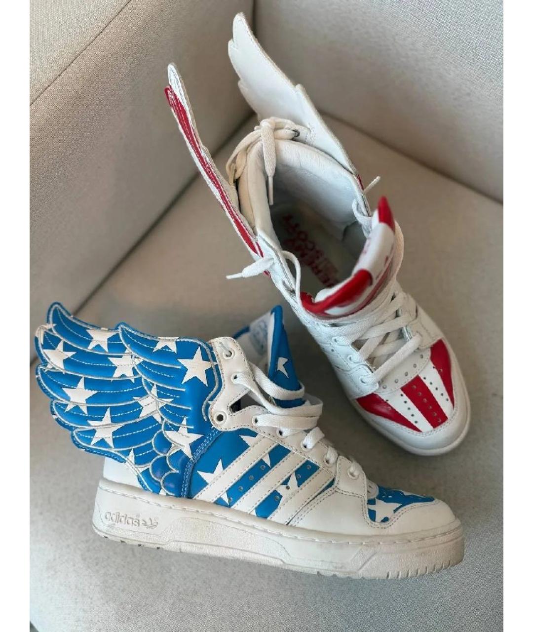ADIDAS YEEZY Кожаные высокие кроссовки / кеды, фото 8
