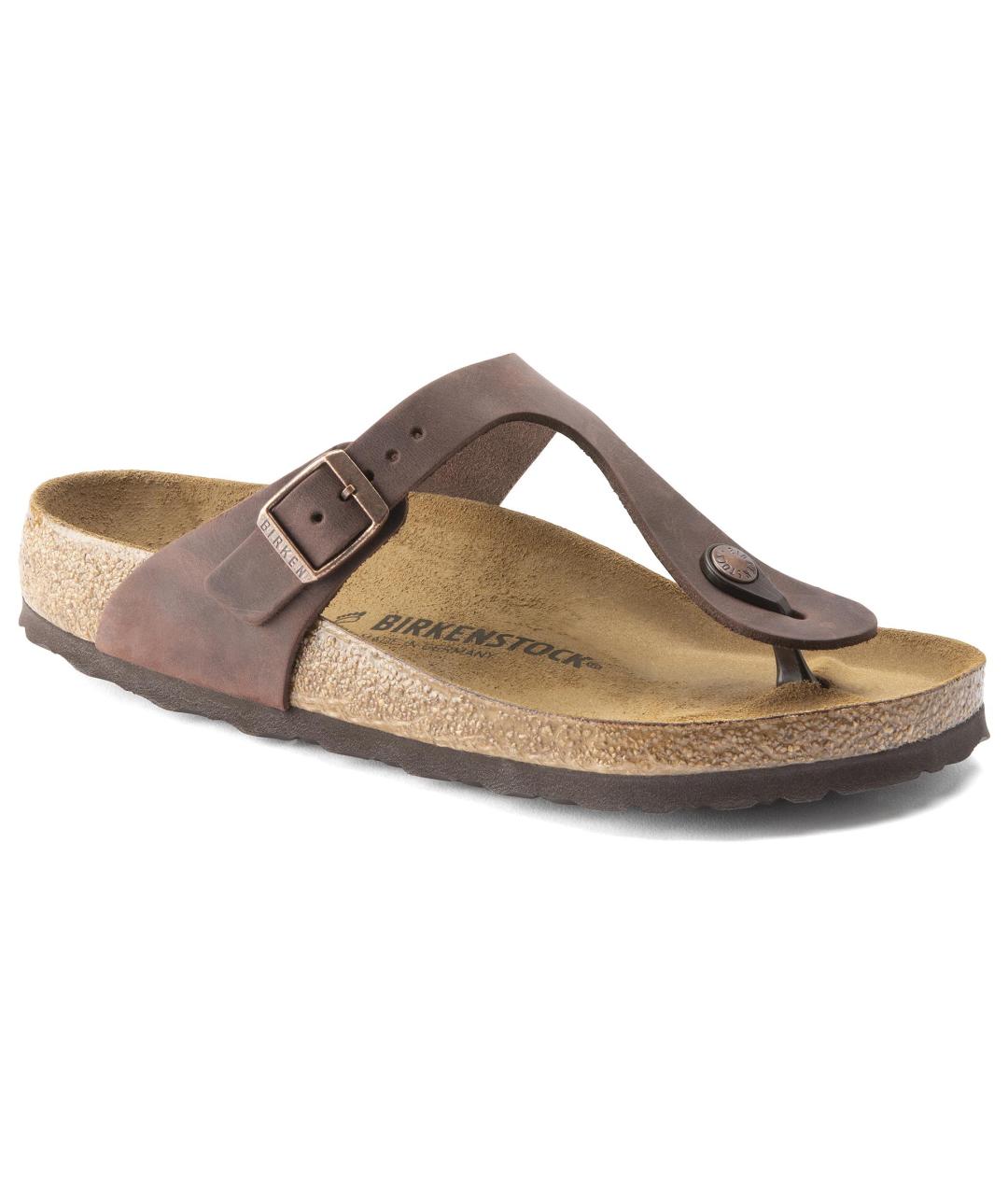 BIRKENSTOCK Коричневые кожаные шлепанцы, фото 2